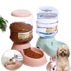 3.8L Pet Feeding Drinkers Cat Dog Automatic Feeder Animal Eating Drinking Bow