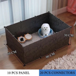 10 PCS PANEL Pet Playpen Animal Fence Cage Crate Dog Cat Kennel Extendable